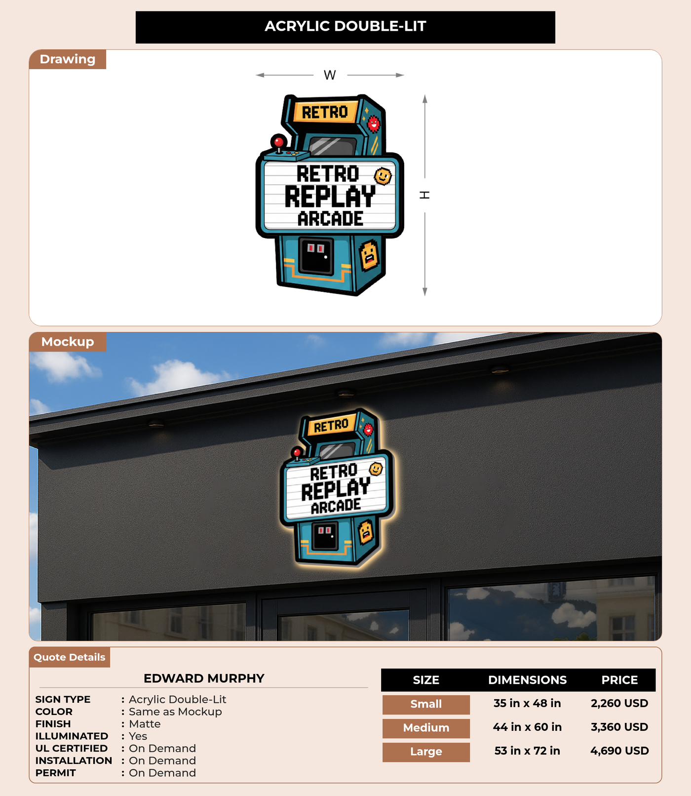 CUSTOM MOCKUP SIGN FOR Edward Murphy