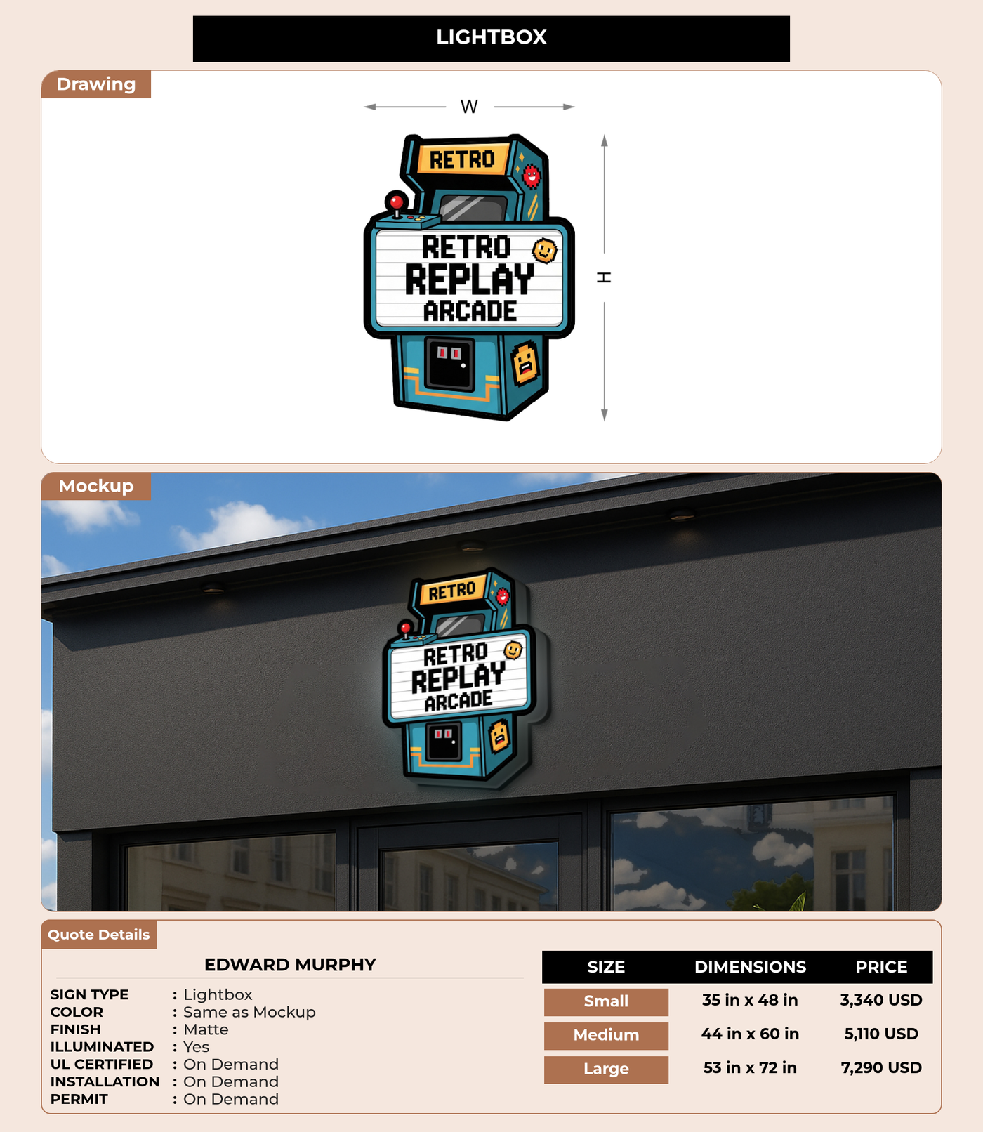 CUSTOM MOCKUP SIGN FOR Edward Murphy
