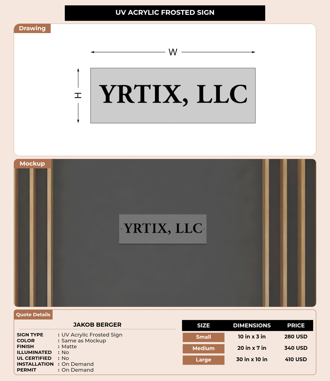 CUSTOM MOCKUP SIGN FOR Jakob Berger