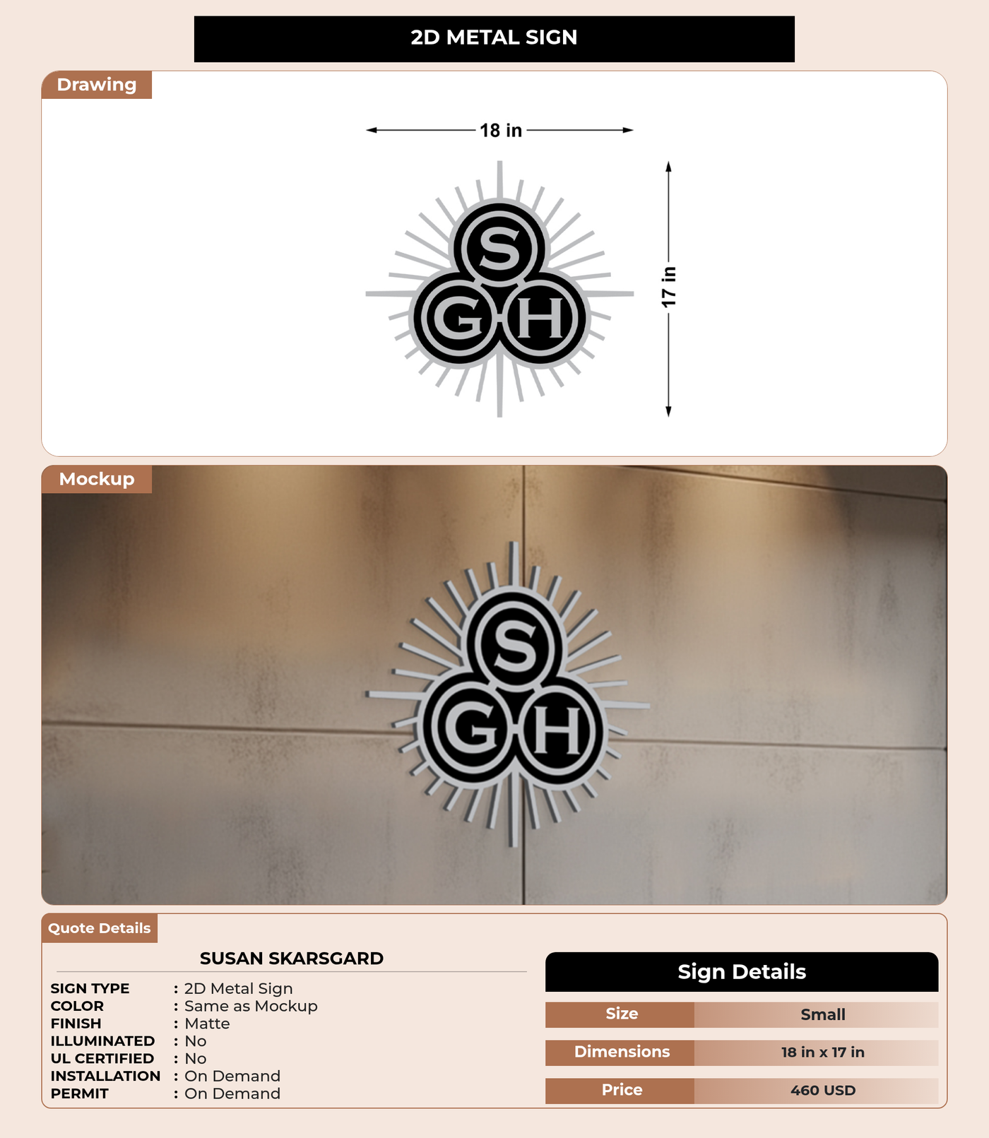 CUSTOM MOCKUP SIGN FOR Susan Skarsgard