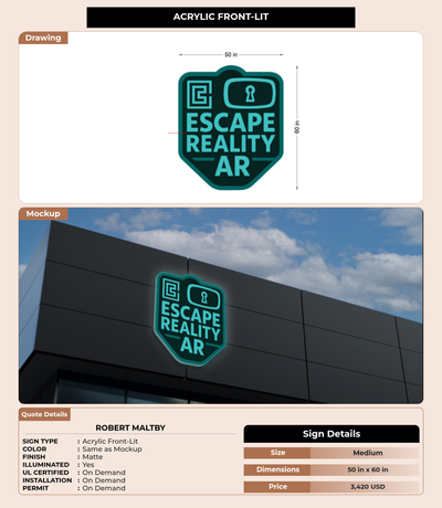 CUSTOM MOCKUP SIGN FOR robert maltby