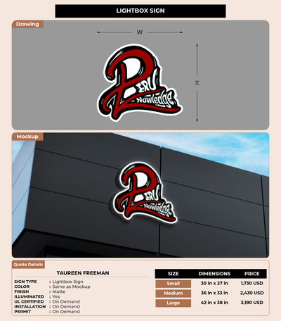 CUSTOM MOCKUP SIGN FOR Taureen freeman