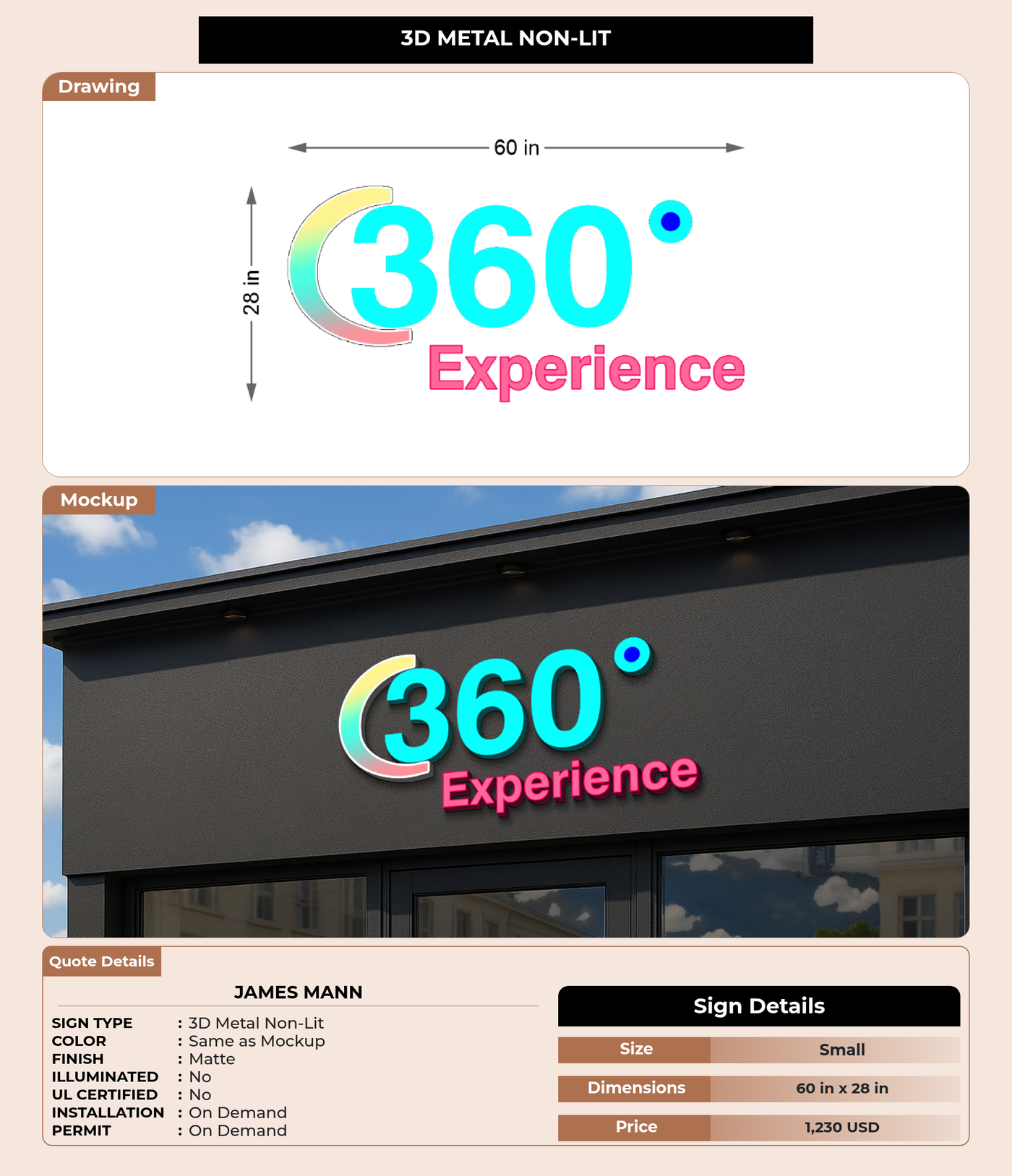 CUSTOM MOCKUP SIGN FOR James Mann