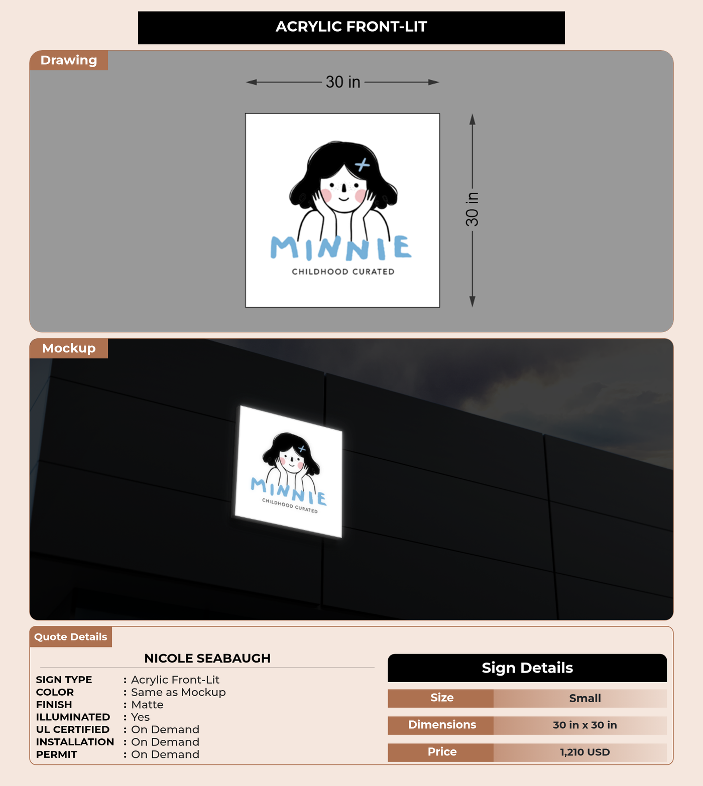 CUSTOM MOCKUP SIGN FOR Nicole Seabaugh