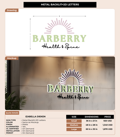 CUSTOM MOCKUP SIGN FOR Izabella Dieken