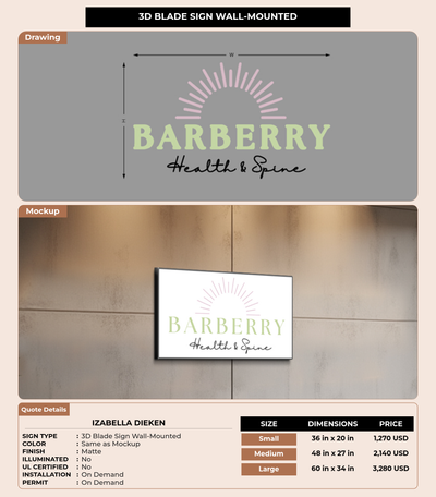 CUSTOM MOCKUP SIGN FOR Izabella Dieken