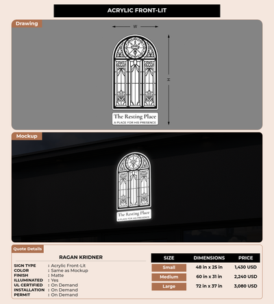 CUSTOM MOCKUP SIGN FOR Ragan Kridner