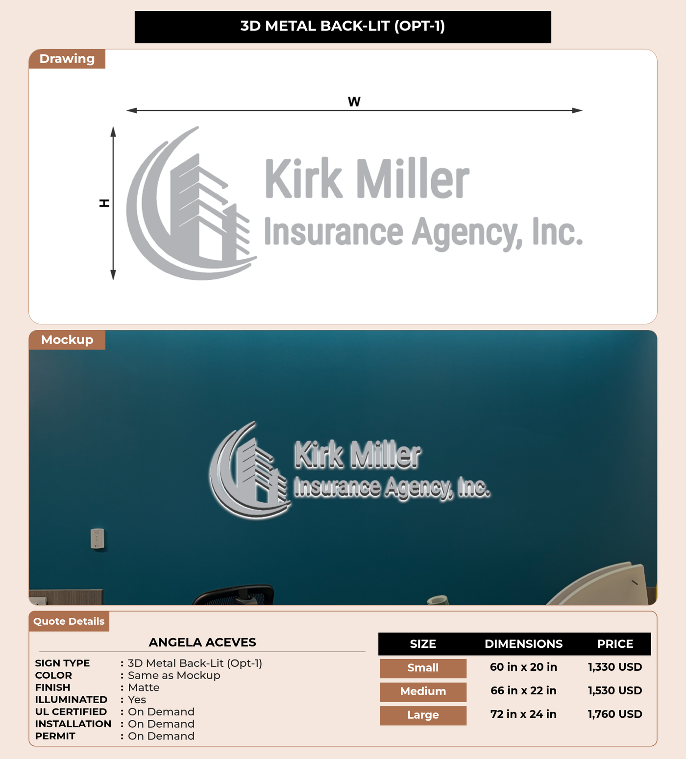 CUSTOM MOCKUP SIGN FOR Angela Aceves