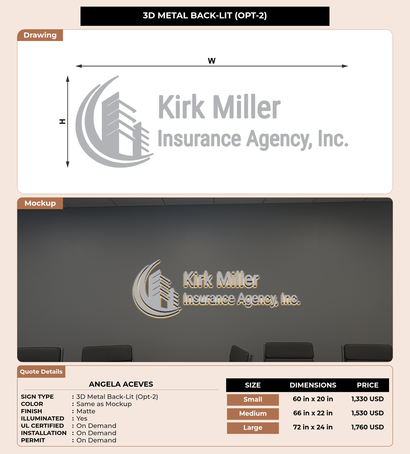 CUSTOM MOCKUP SIGN FOR Angela Aceves