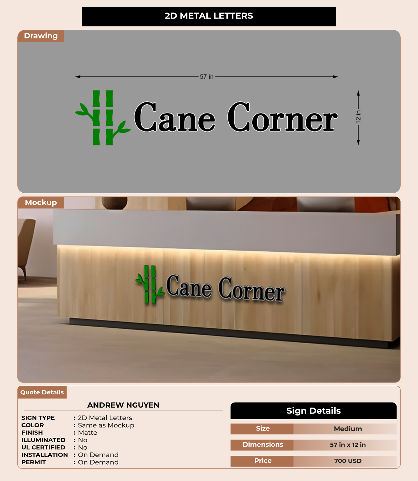 CUSTOM MOCKUP SIGN FOR Andrew Nguyen