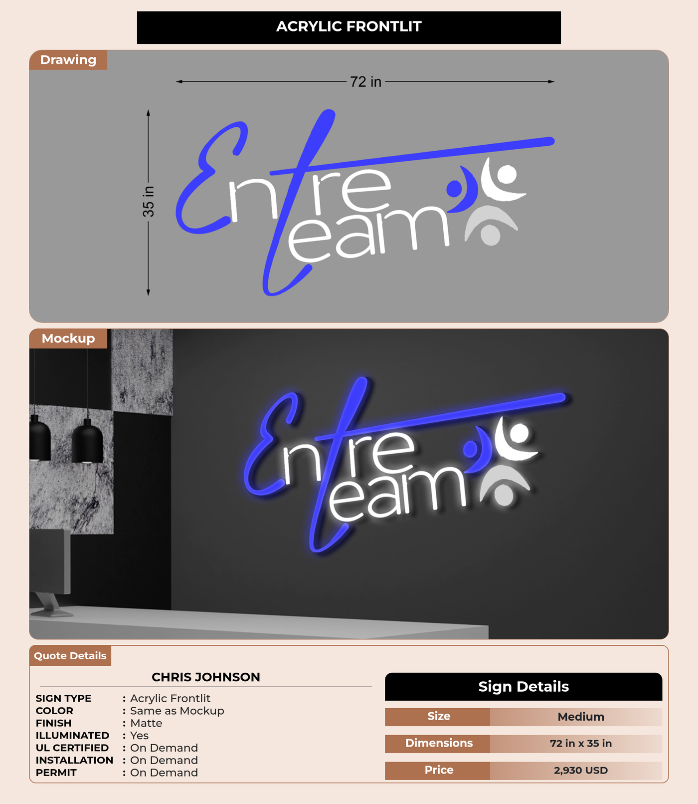 CUSTOM MOCKUP SIGN FOR Chris Johnson