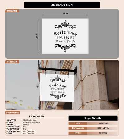 CUSTOM MOCKUP SIGN FOR Kara Ward
