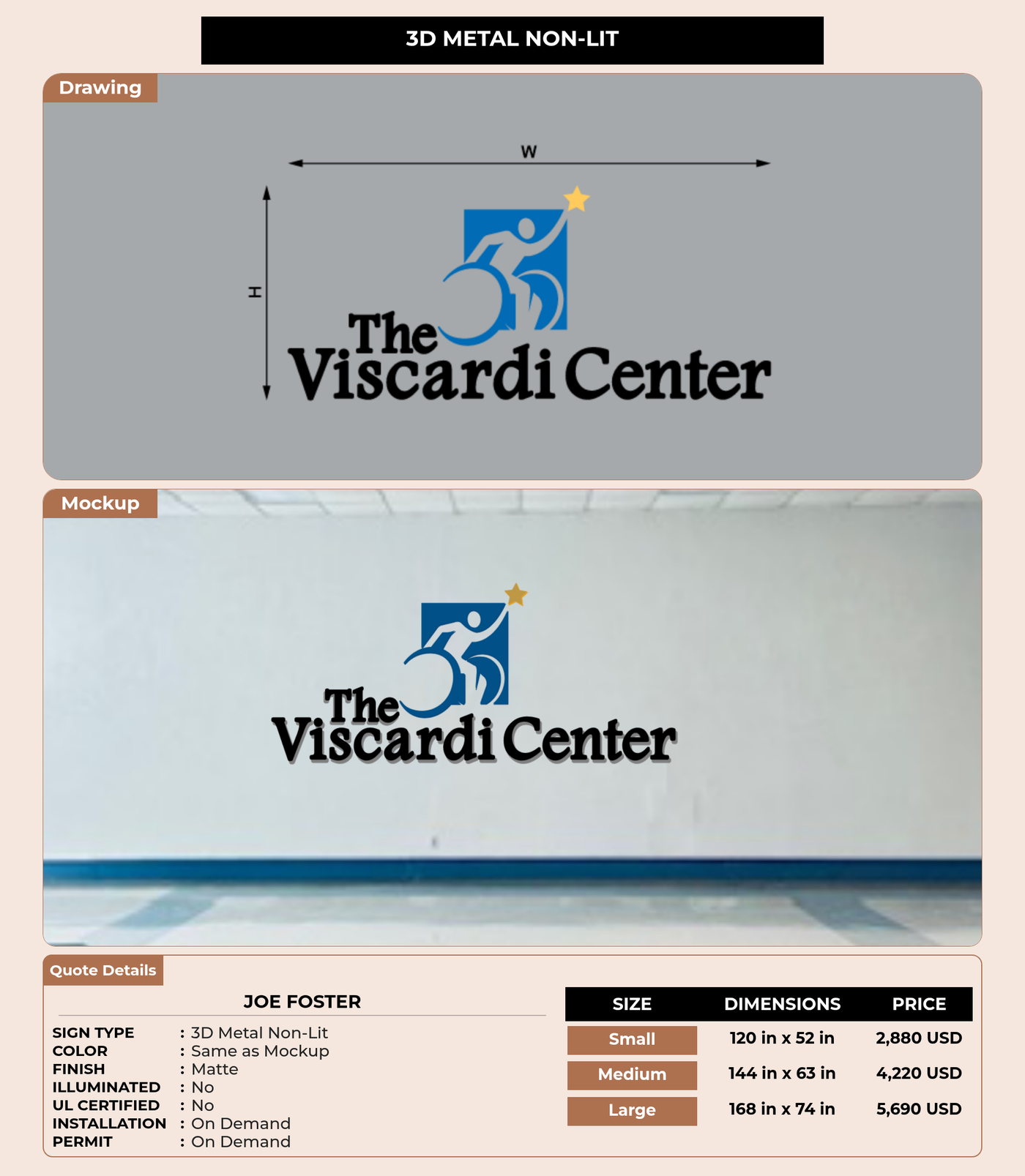 CUSTOM MOCKUP SIGN FOR Joe Foster