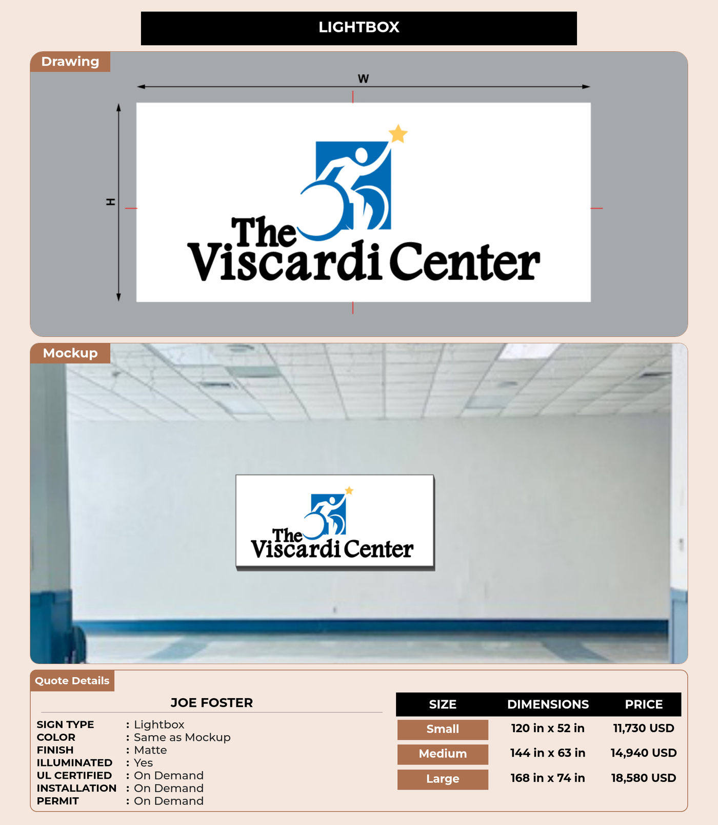 CUSTOM MOCKUP SIGN FOR Joe Foster