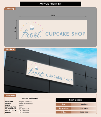 CUSTOM MOCKUP SIGN FOR Alexa Prosser
