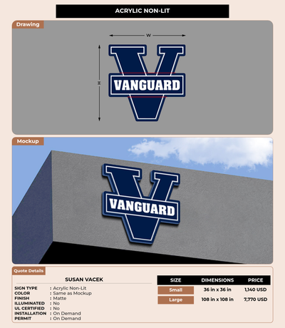 CUSTOM MOCKUP SIGN FOR Susan Vacek