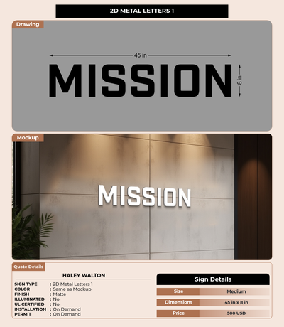 CUSTOM MOCKUP SIGN FOR Haley Walton