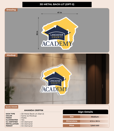 CUSTOM MOCKUP SIGN FOR Amanda Griffin