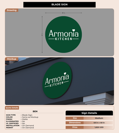 CUSTOM MOCKUP SIGN FOR Ben