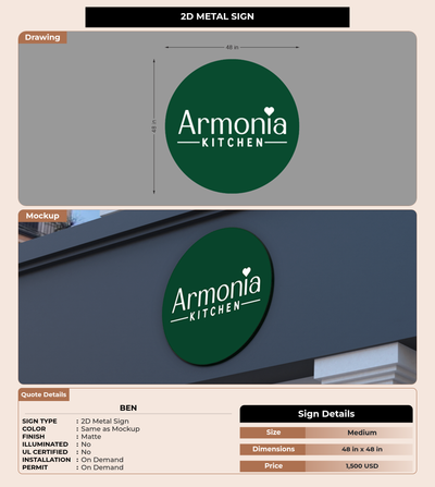CUSTOM MOCKUP SIGN FOR Ben
