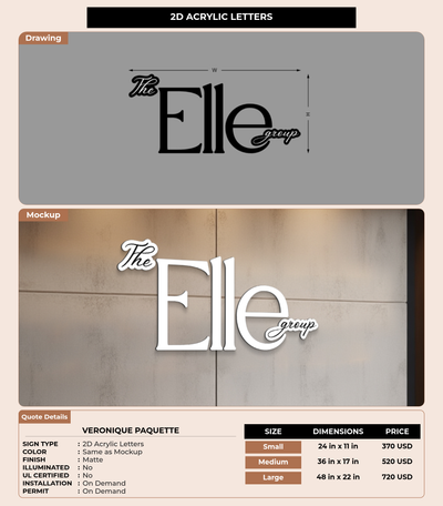 CUSTOM MOCKUP SIGN FOR Veronique Paquette