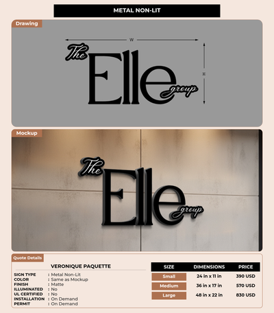CUSTOM MOCKUP SIGN FOR Veronique Paquette