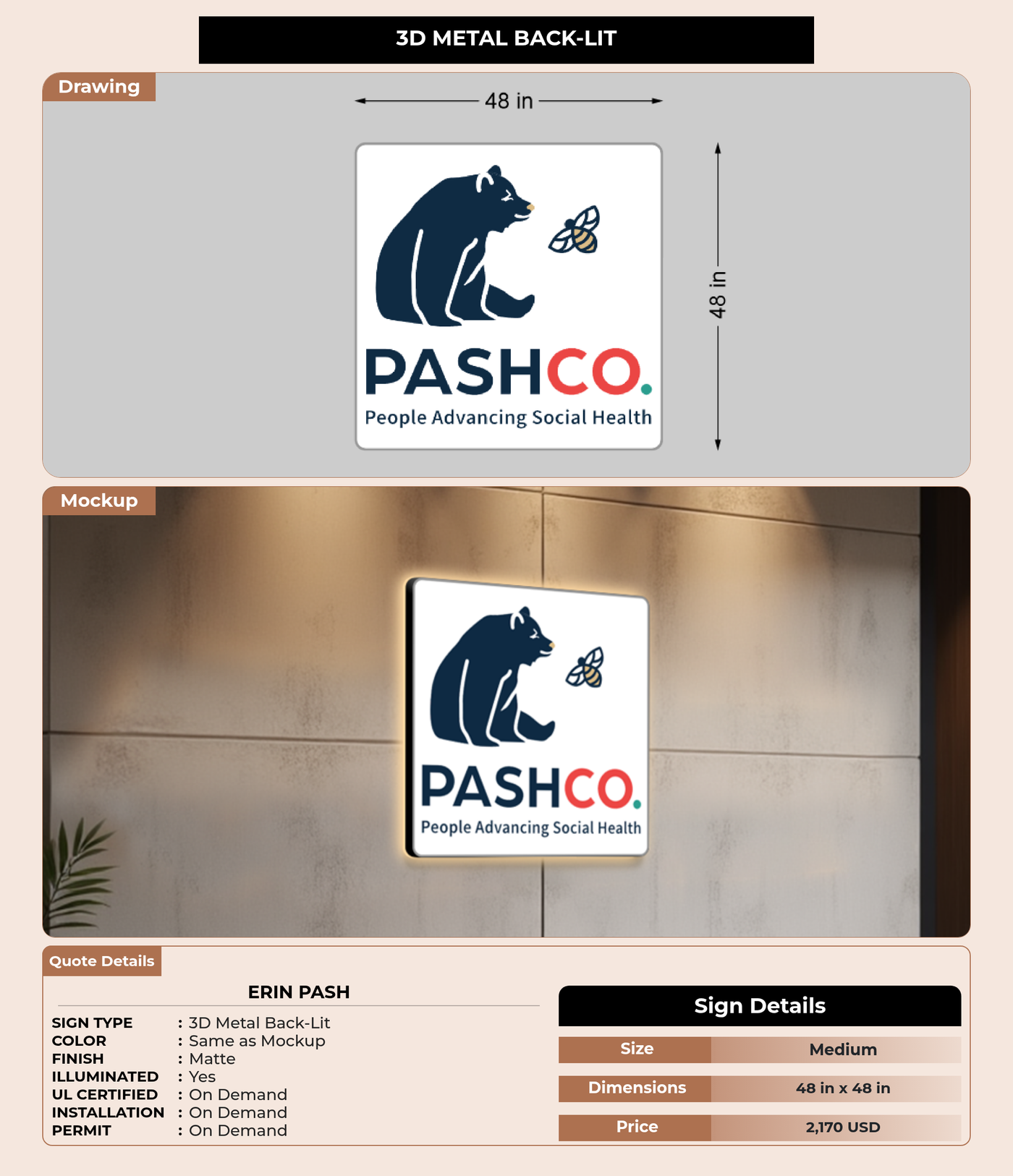 CUSTOM MOCKUP SIGN FOR Erin Pash