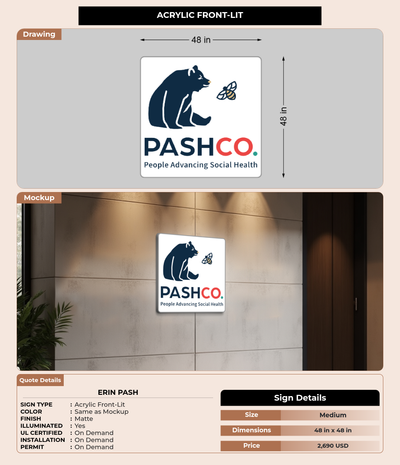 CUSTOM MOCKUP SIGN FOR Erin Pash