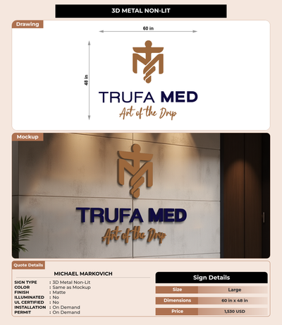 CUSTOM MOCKUP SIGN FOR Michael Markovich