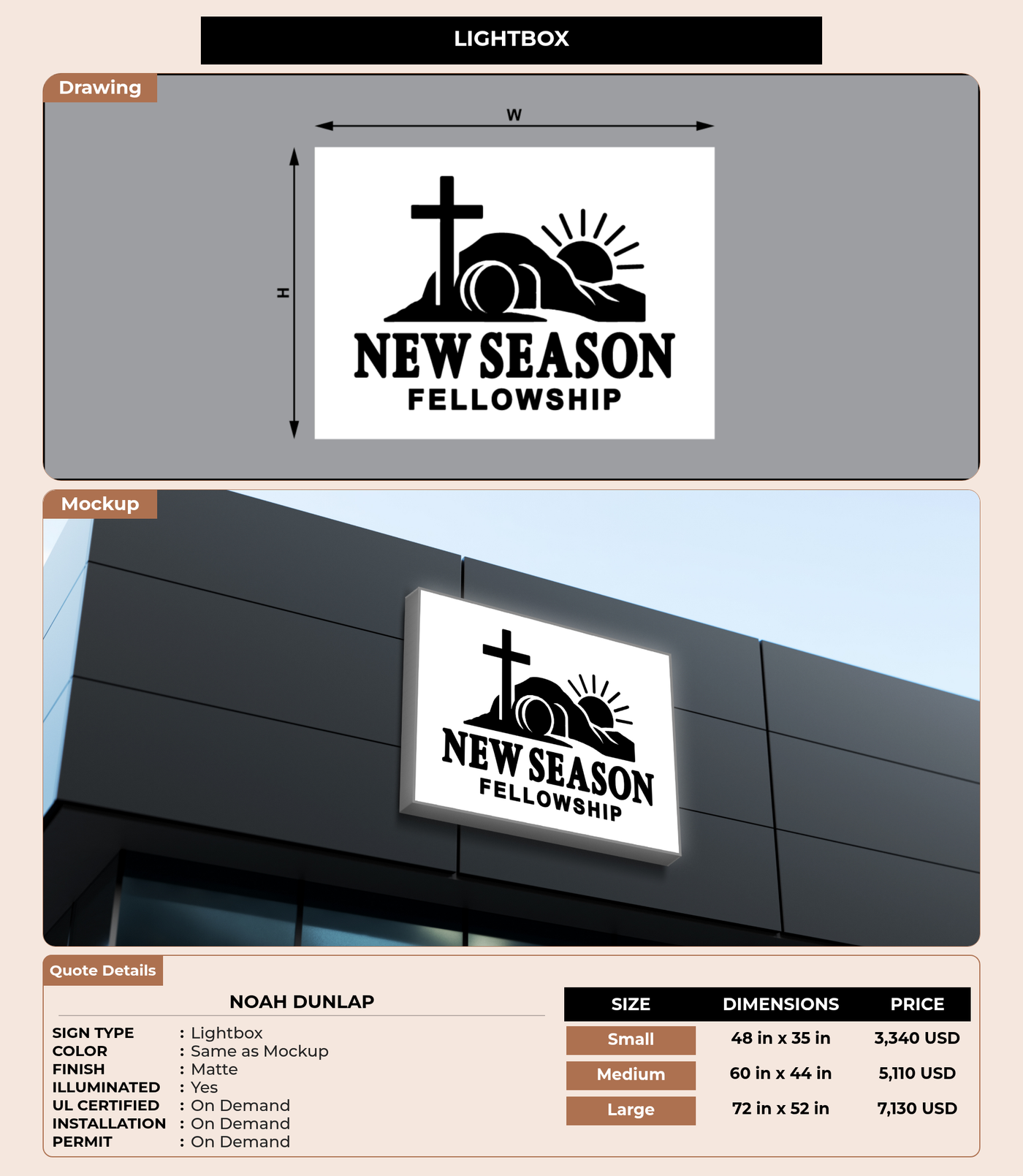 CUSTOM MOCKUP SIGN FOR Noah Dunlap