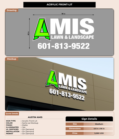 CUSTOM MOCKUP SIGN FOR Austin Amis