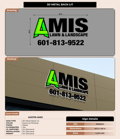 CUSTOM MOCKUP SIGN FOR Austin Amis