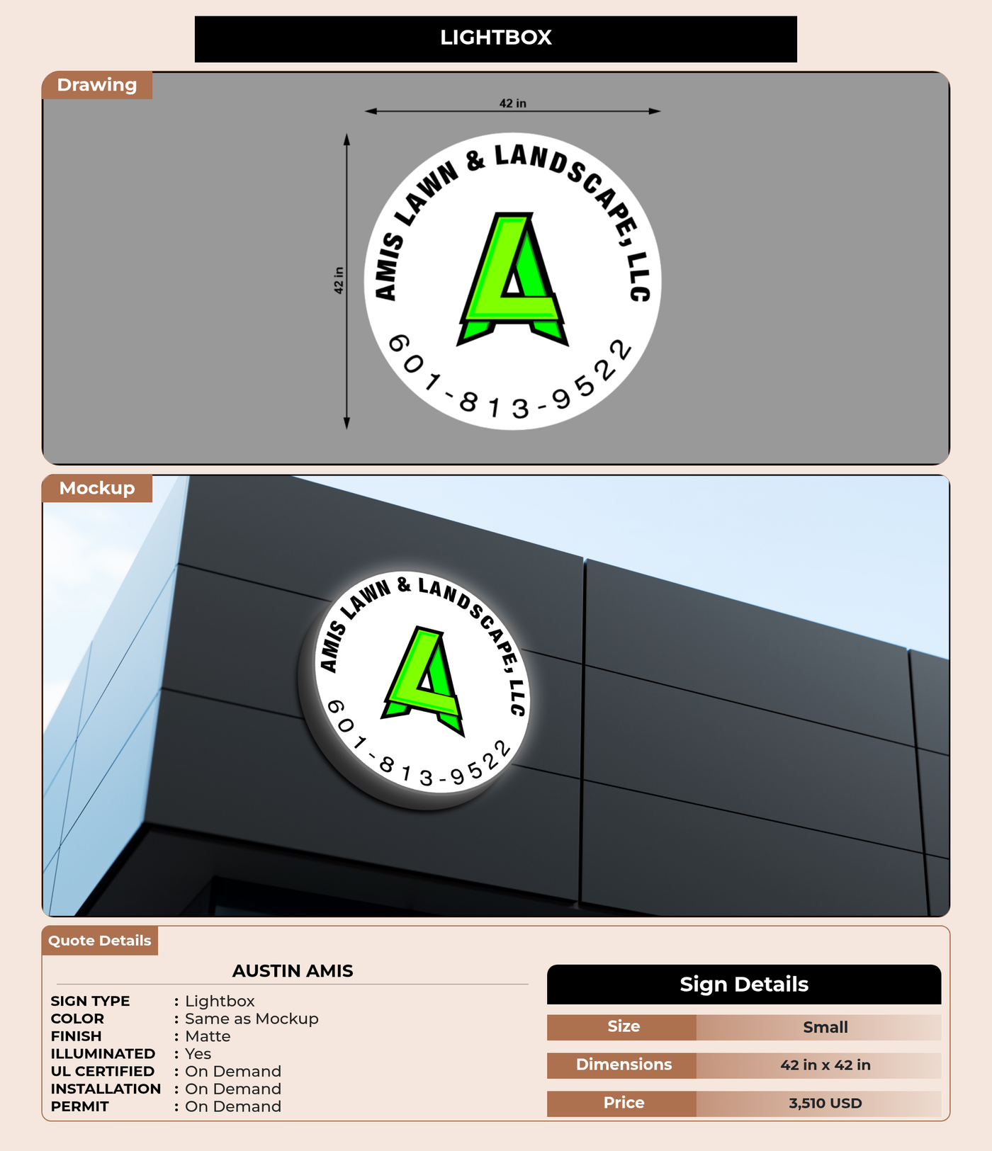 CUSTOM MOCKUP SIGN FOR Austin Amis