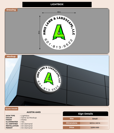 CUSTOM MOCKUP SIGN FOR Austin Amis