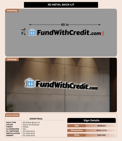 CUSTOM MOCKUP SIGN FOR John Paul
