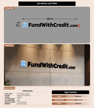 CUSTOM MOCKUP SIGN FOR John Paul