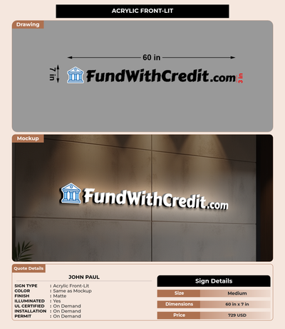 CUSTOM MOCKUP SIGN FOR John Paul