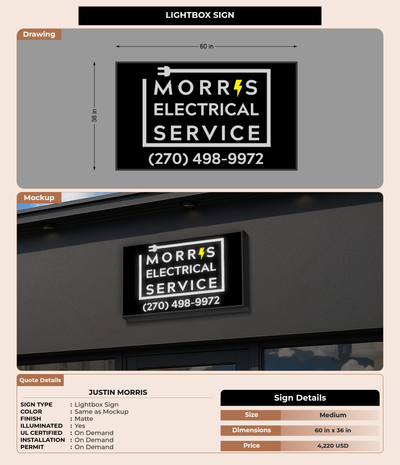 CUSTOM MOCKUP SIGN FOR Justin morris