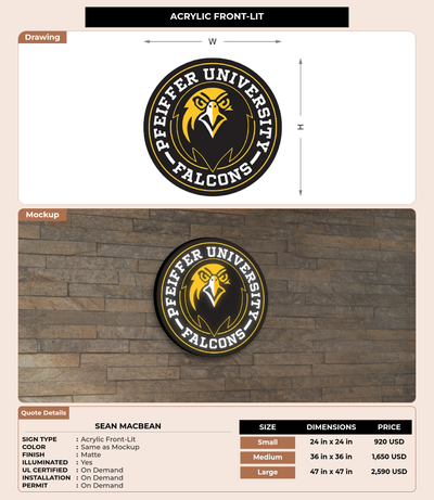 CUSTOM MOCKUP SIGN FOR Sean Macbean