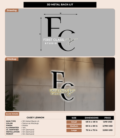 CUSTOM MOCKUP SIGN FOR Casey Lennon