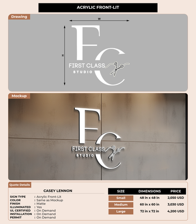 CUSTOM MOCKUP SIGN FOR Casey Lennon