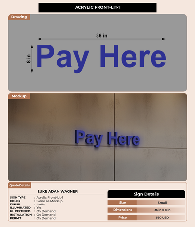CUSTOM MOCKUP SIGN FOR Luke Adam Wagner