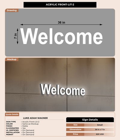CUSTOM MOCKUP SIGN FOR Luke Adam Wagner