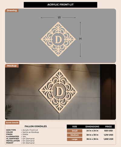 CUSTOM MOCKUP SIGN FOR Fallon Gonzales