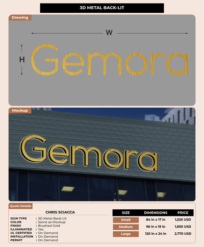 CUSTOM MOCKUP SIGN FOR Chris sciacca