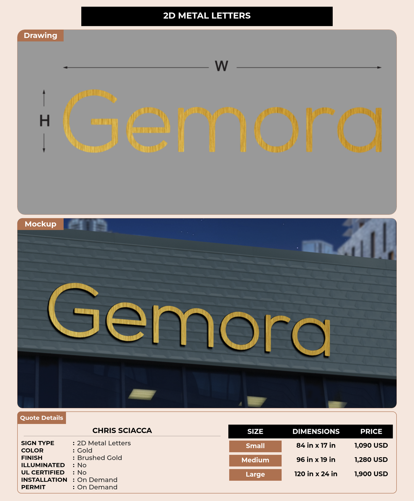CUSTOM MOCKUP SIGN FOR Chris sciacca