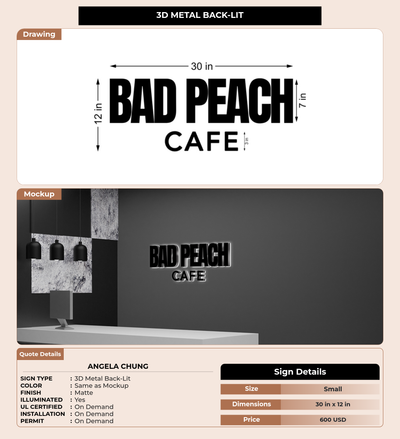 CUSTOM MOCKUP SIGN FOR Angela Chung