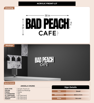 CUSTOM MOCKUP SIGN FOR Angela Chung