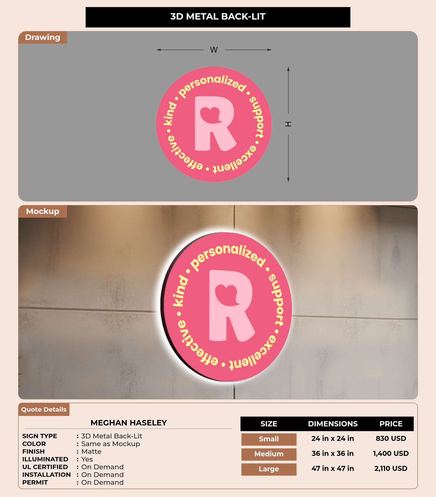 CUSTOM MOCKUP SIGN FOR Meghan Haseley