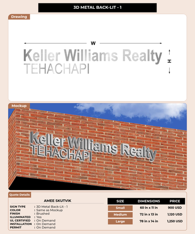 CUSTOM MOCKUP SIGN FOR Amee Skutvik